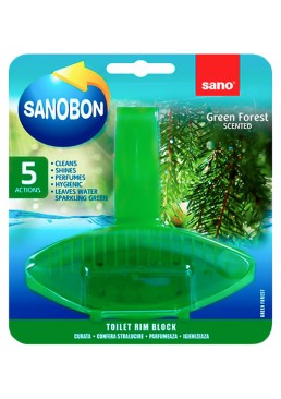 Туалетный блок Sano Green Forest Scented с хвойным ароматом, 55 г